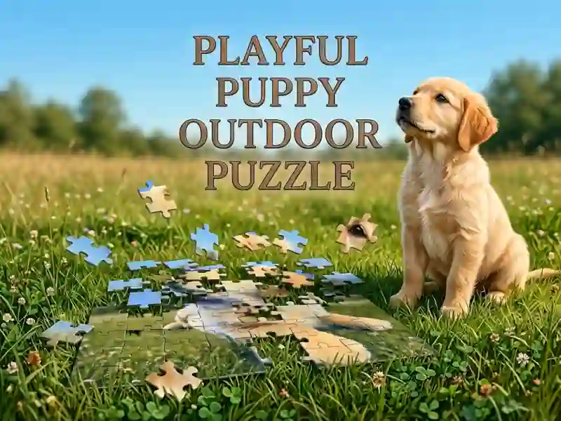 Játék Playful Puppy Outdoor Puzzle online