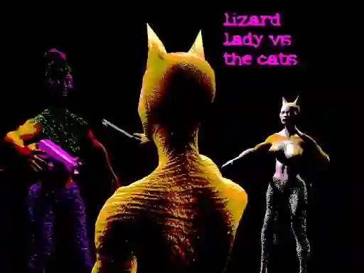 Játék Lizard Lady Vs The Cats online