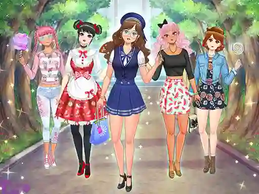 Játék High School Anime Dress Up online