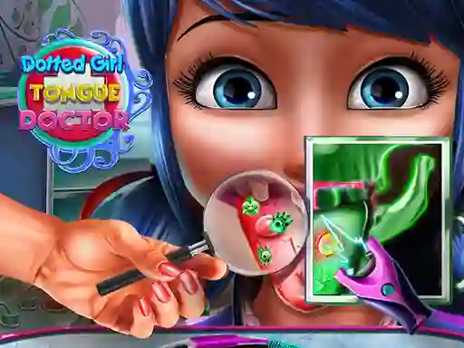 Játék Dotted Girl Tongue Doctor online