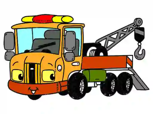 Játék Tow Trucks Coloring online