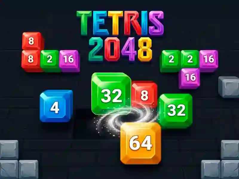 Játék Tetris 2048 online