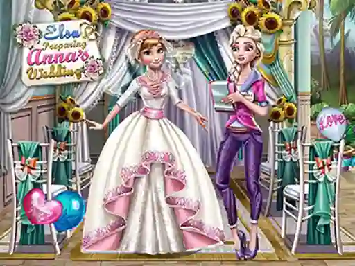 Játék Elsa Preparing Anna's Wedding online