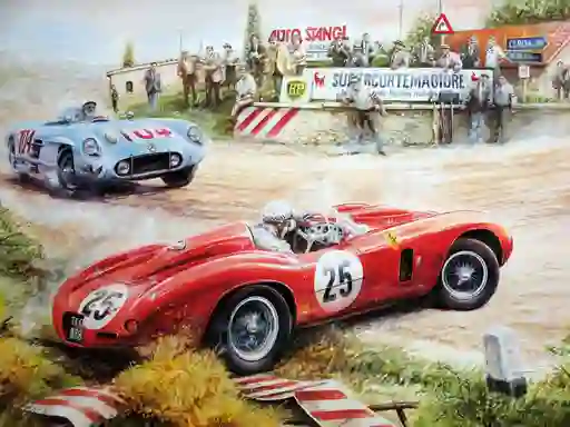 Játék Painting Vintage Cars Jigsaw Puzzle online