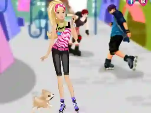Játék Barbie on roller skates online