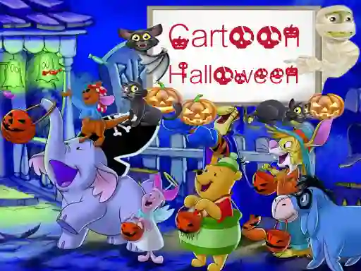 Játék Cartoon Halloween Slide Puzzle online