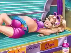 Játék Pregnant Princess Tanning Solarium online