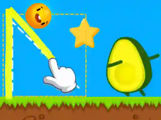 Játék Where's My Avocado Draw Lines online