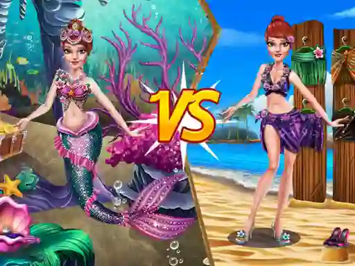Játék Mermaid vs Princess Outfit online