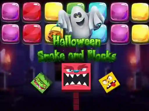 Játék Halloween Snake and Blocks online
