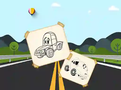 Játék Funny Cars For Kids Coloring online