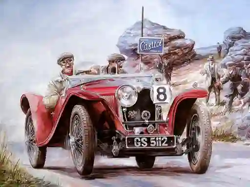 Játék Painting Vintage Cars Jigsaw Puzzle 2 online