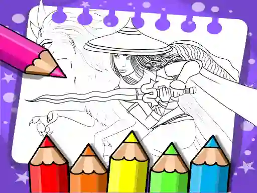 Játék Raya And The Last Dragon Coloring Book online