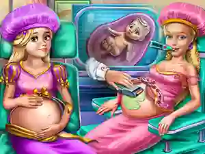 Játék Goldie Princesses Pregnant Check up online