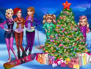 Játék Princesses Christmas tree online