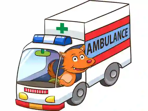 Játék Cartoon Ambulance Puzzle online