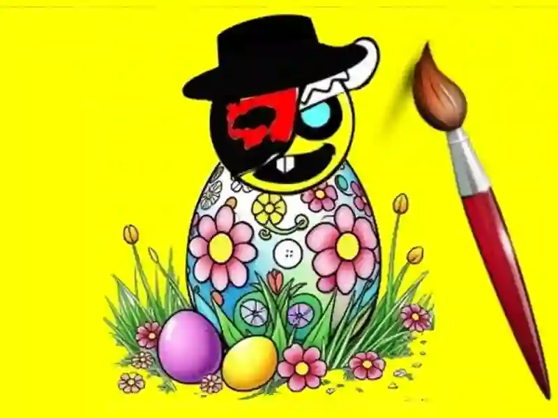 Játék Sprunki Easter Coloring online