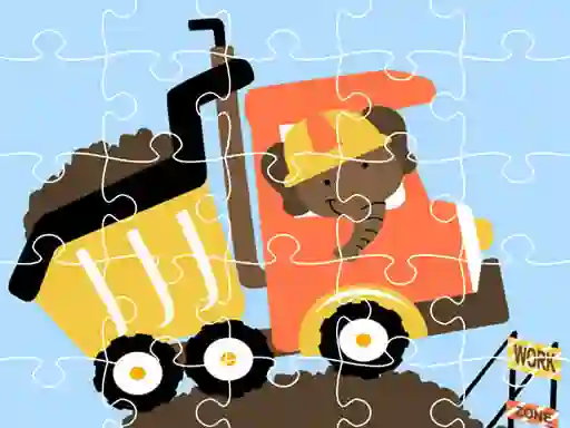 Játék Dumper Trucks Jigsaw online