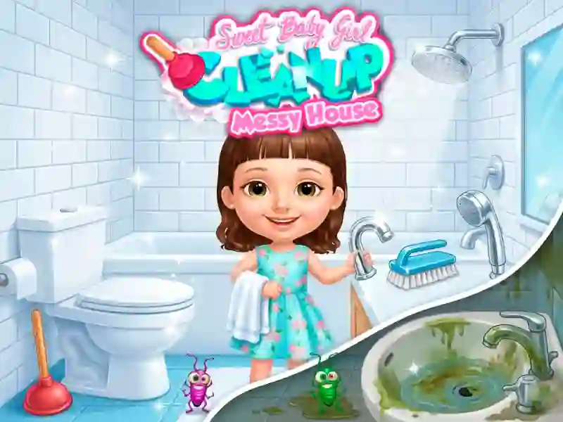 Játék Sweet Baby Girl Cleanup Messy House online