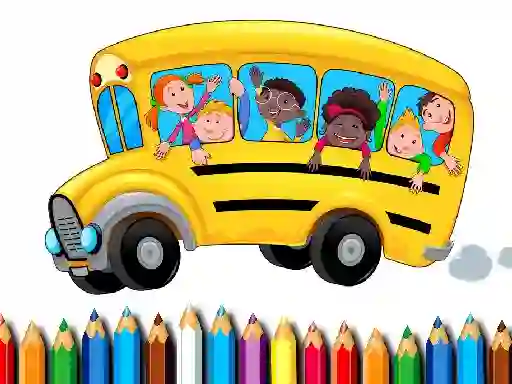 Játék School Bus Coloring Book online
