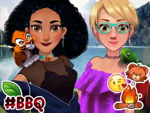 Játék Jasmine & Rapunzel on Camping online