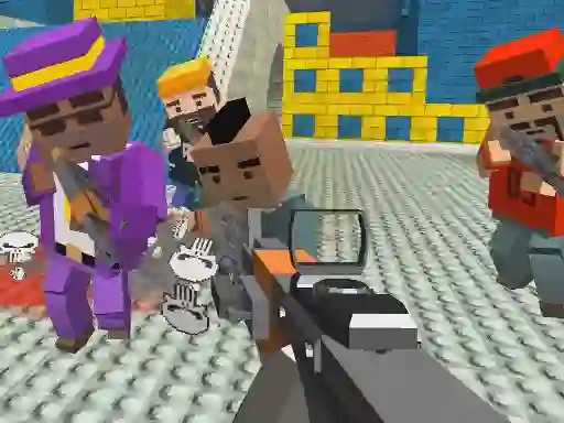 Játék GunGame shooting warfare: blocky gangster online