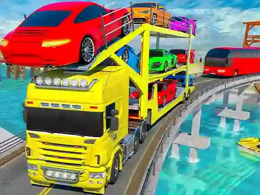Játék Crazy Mega Car Transport Truck Game online