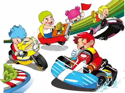 Játék Cartoon Kart Puzzle online