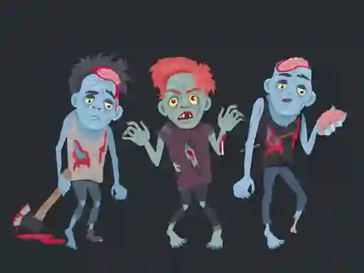 Játék Zombies and Skeletons Coloring online