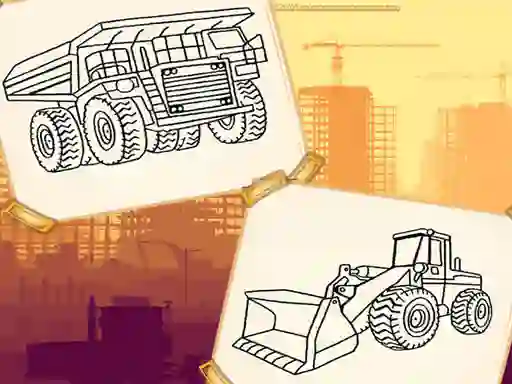 Játék Construction Trucks Coloring online