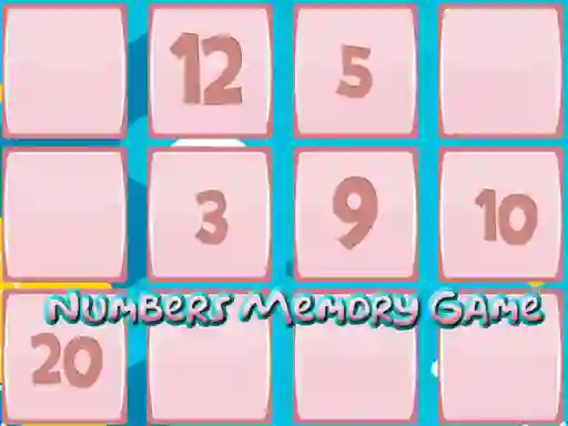 Játék Memory Game With Numbers online