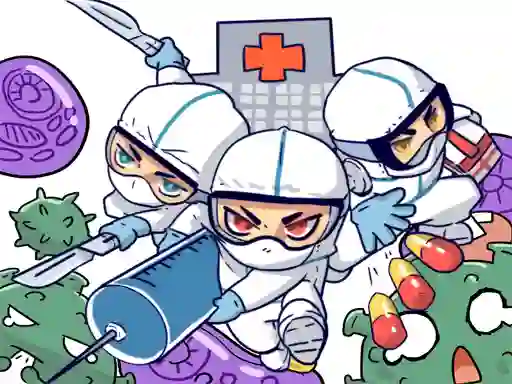 Játék Against Coronavirus Puzzle online