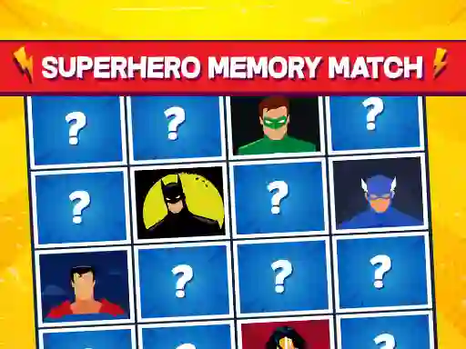 Játék Superhero Memory Match online