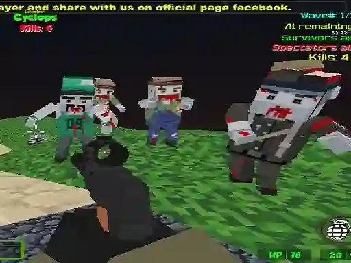 Játék Blocky Combat SWAT Zombie Survival online