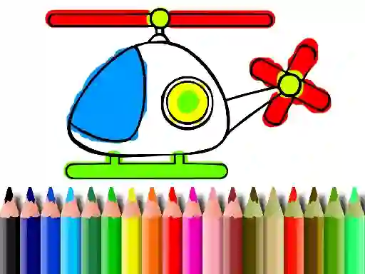 Játék Back To School Helicopter Coloring online