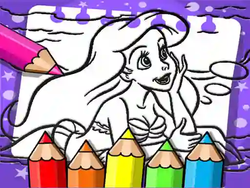 Játék Ariel The Mermaid Coloring Book online