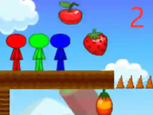 Játék Stickman Bros In Fruit Island 2 online