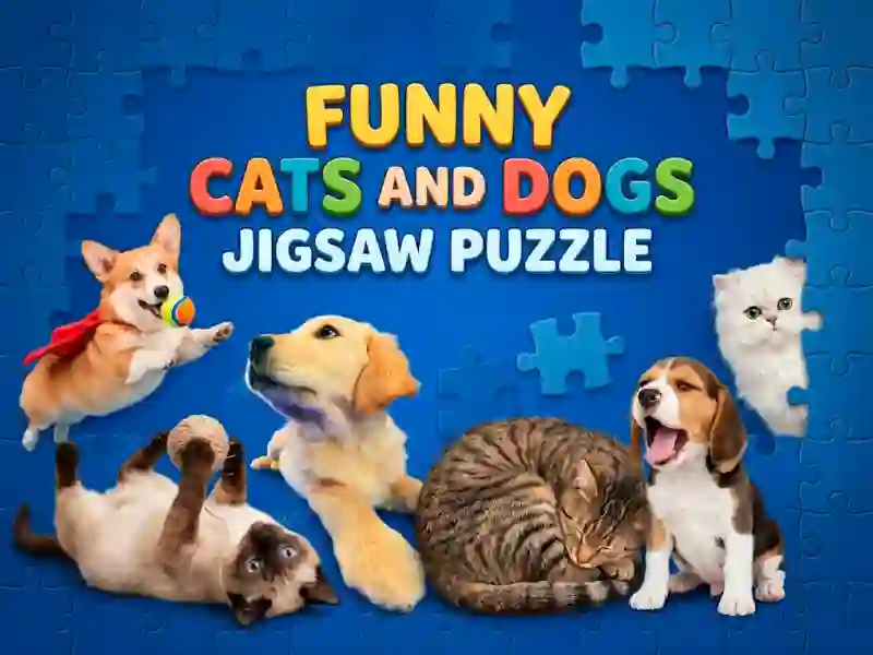 Játék Funny Cats And Dogs Jigsaw Puzzle online