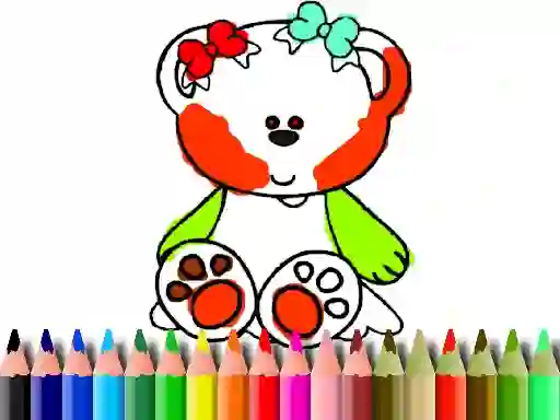 Játék Back to School: Sweet Bear Coloring online