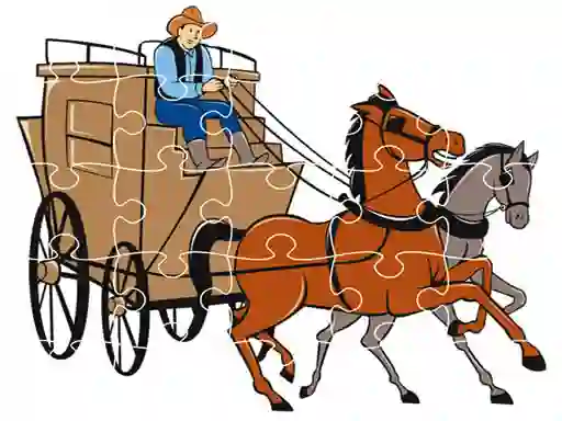 Játék Wagons Jigsaw online