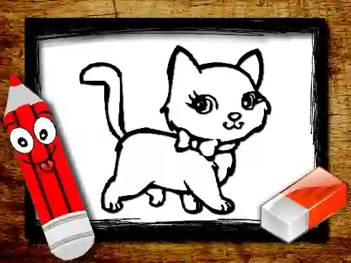 Játék Back to School: Animals Coloring Book online