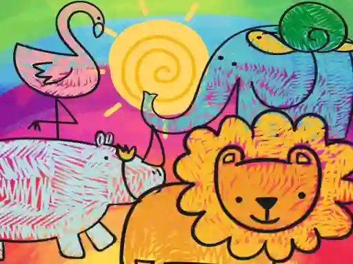 Játék Little Animals Coloring online