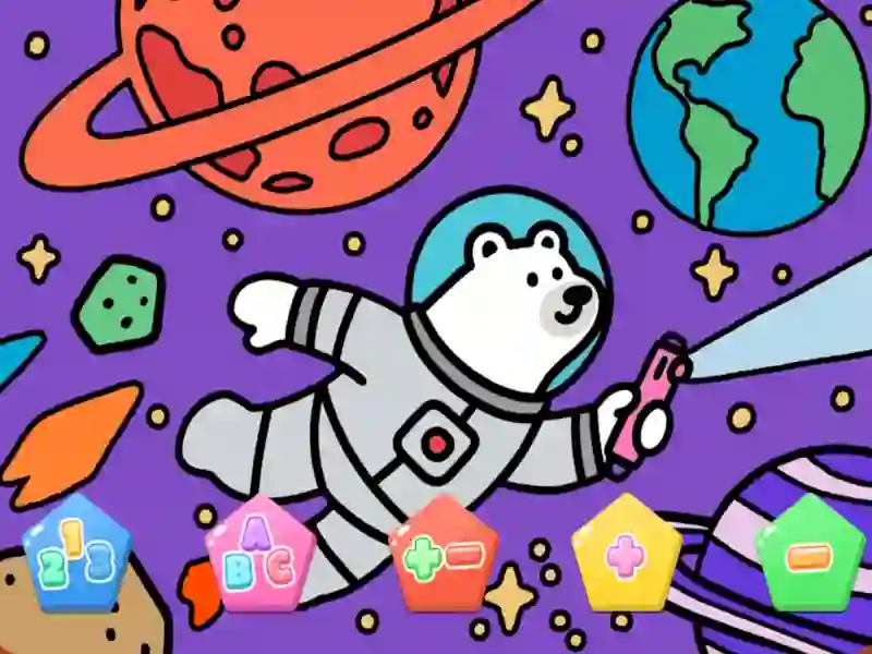 Játék Color By Code Space Bear online