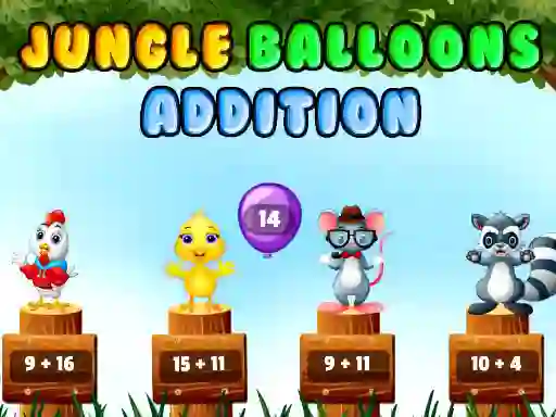 Játék Jungle Balloons Addition online