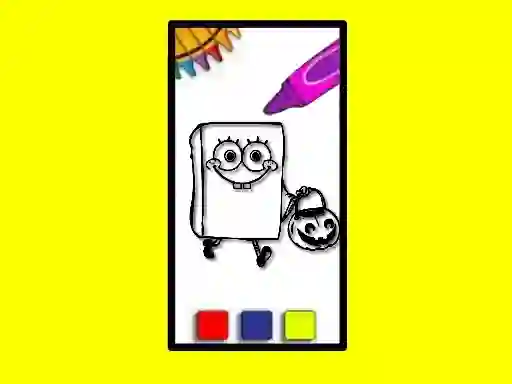 Játék SpobgeBob Halloween Coloring Book online