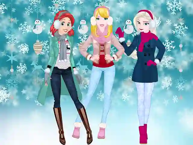 Játék Princesses Winter Spree online