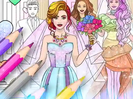 Játék Wedding Coloring Dress Up online