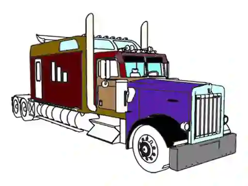 Játék American Trucks Coloring online