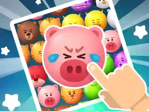 Játék Crazy Zoo Swipe Match 3 Puzzle online