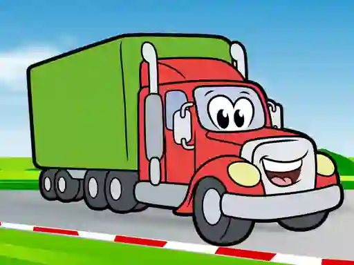 Játék Happy Trucks Coloring online